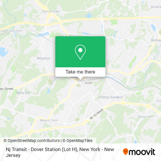 Nj Transit - Dover Station (Lot H) map