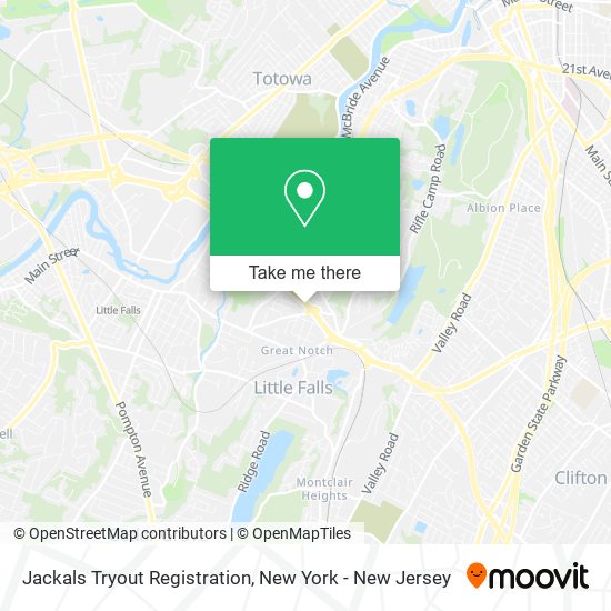 Jackals Tryout Registration map