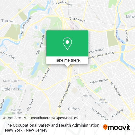 The Occupational Safety and Health Administration map
