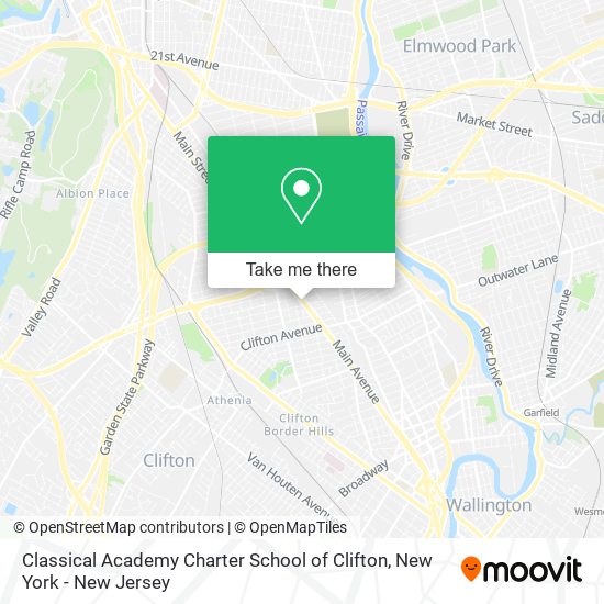 Classical Academy Charter School of Clifton map