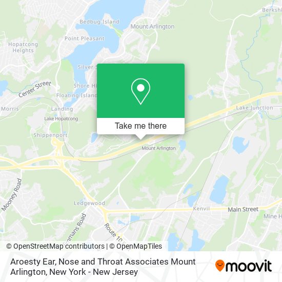 Aroesty Ear, Nose and Throat Associates Mount Arlington map