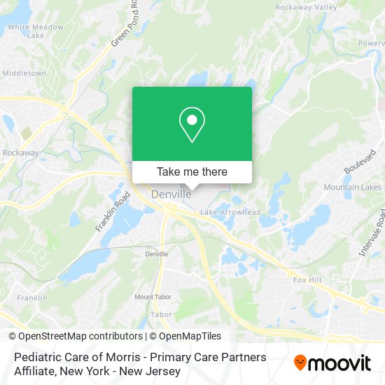 Pediatric Care of Morris - Primary Care Partners Affiliate map