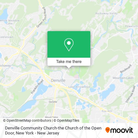 Denville Community Church-the Church of the Open Door map