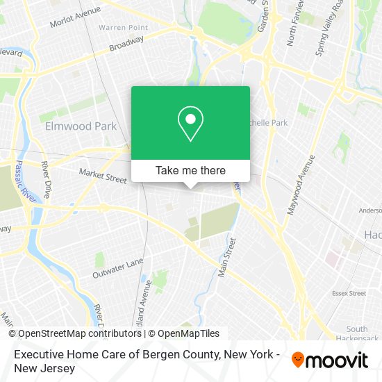Executive Home Care of Bergen County map