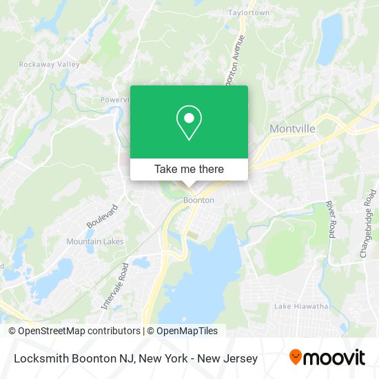 Locksmith Boonton NJ map