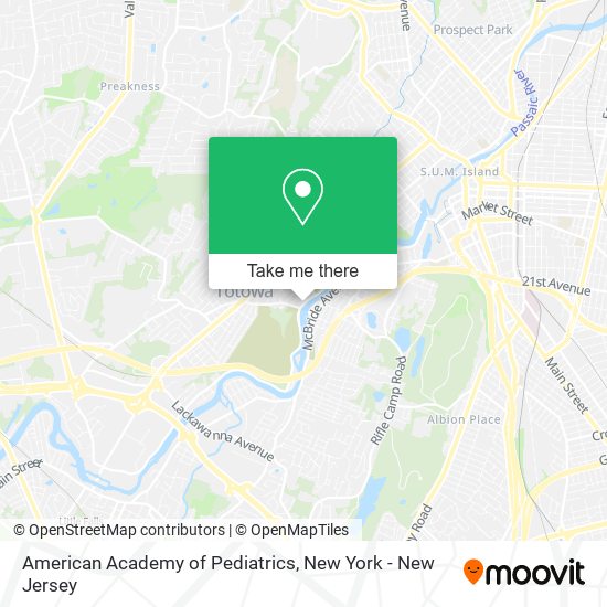 American Academy of Pediatrics map