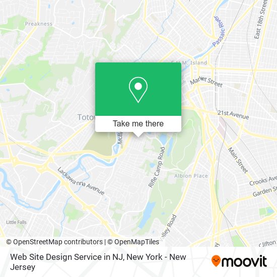 Web Site Design Service in NJ map