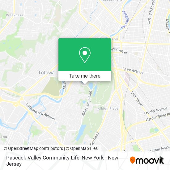 Pascack Valley Community Life map