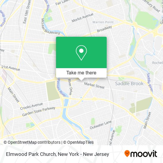 Elmwood Park Church map