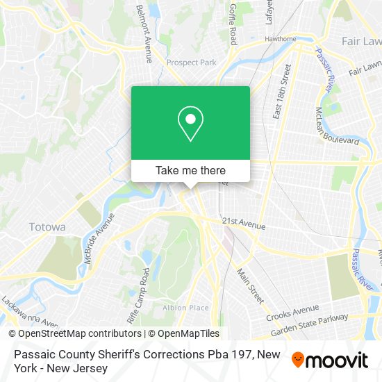 Mapa de Passaic County Sheriff's Corrections Pba 197