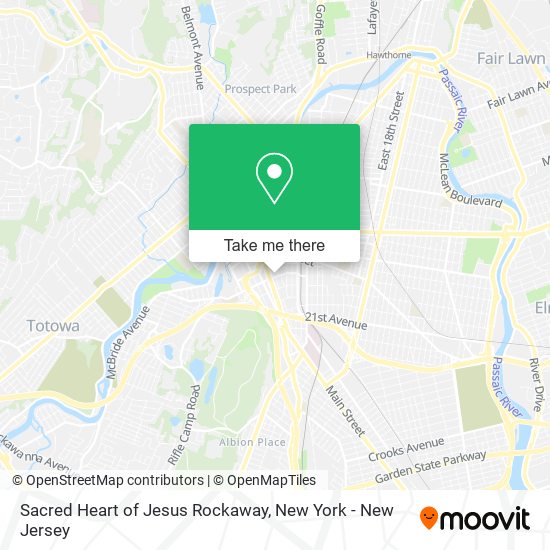 Sacred Heart of Jesus Rockaway map