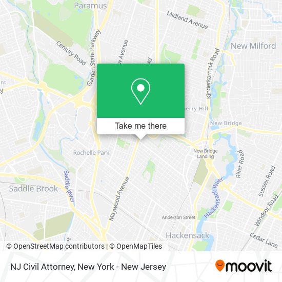 Mapa de NJ Civil Attorney