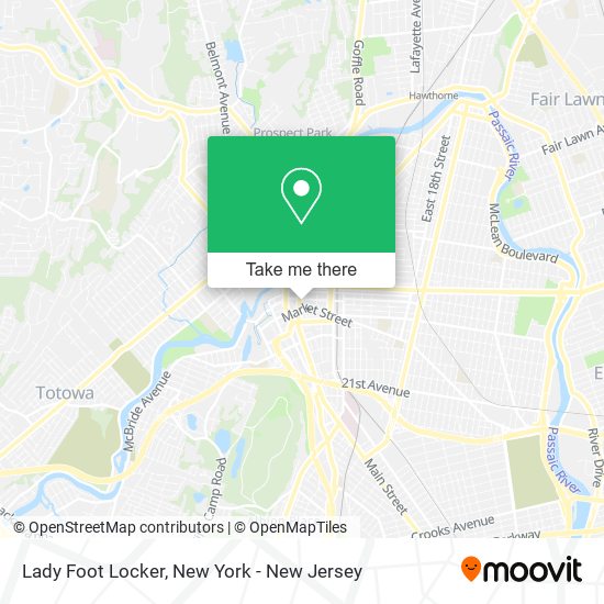 Lady Foot Locker map