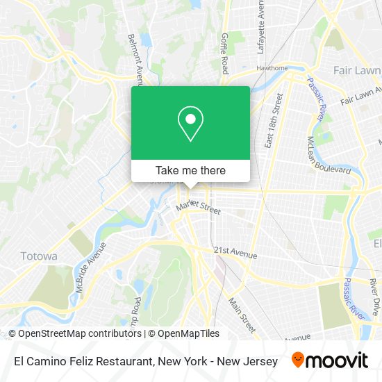 Mapa de El Camino Feliz Restaurant