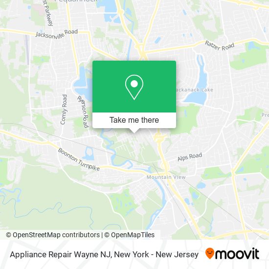 Mapa de Appliance Repair Wayne NJ