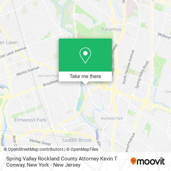 Spring Valley Rockland County Attorney Kevin T Conway map