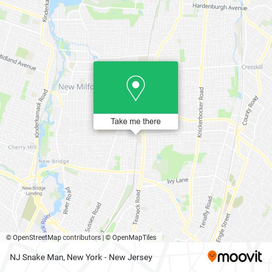 NJ Snake Man map