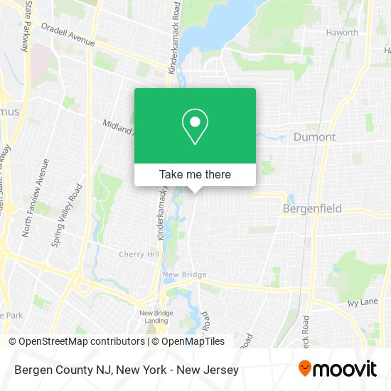 Mapa de Bergen County NJ