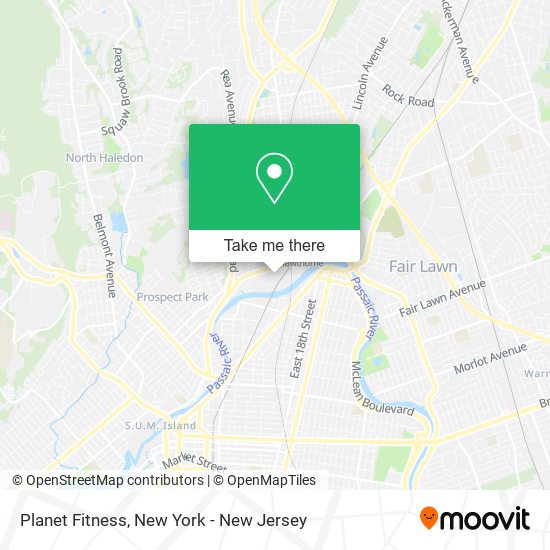 Planet Fitness map