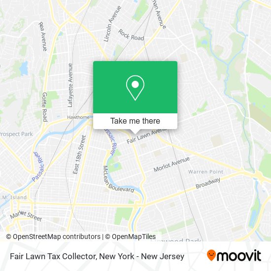 Fair Lawn Tax Collector map