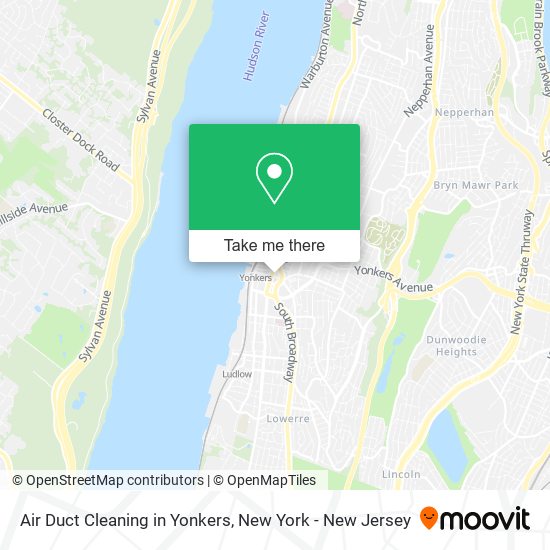 Mapa de Air Duct Cleaning in Yonkers