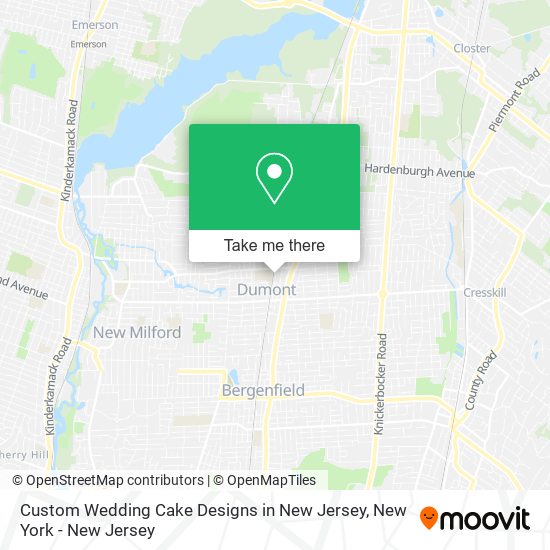 Custom Wedding Cake Designs in New Jersey map