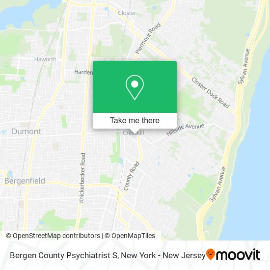 Bergen County Psychiatrist S map