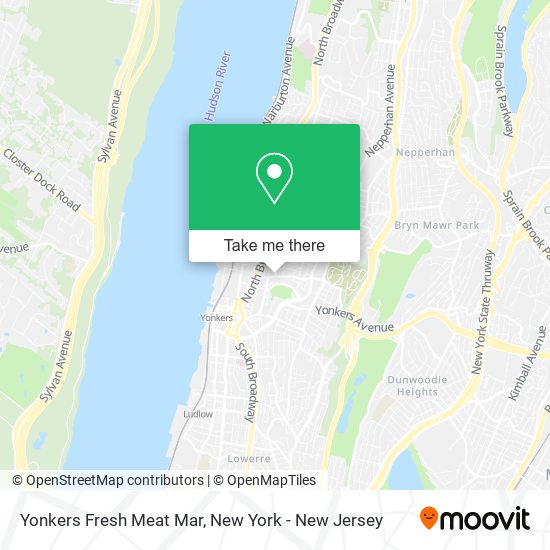 Yonkers Fresh Meat Mar map