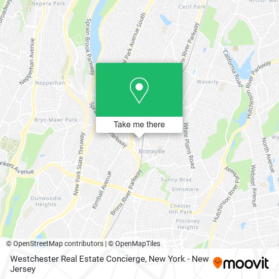 Westchester Real Estate Concierge map