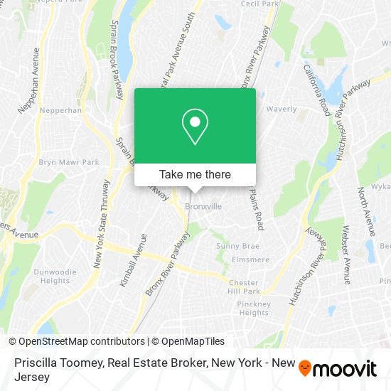 Priscilla Toomey, Real Estate Broker map