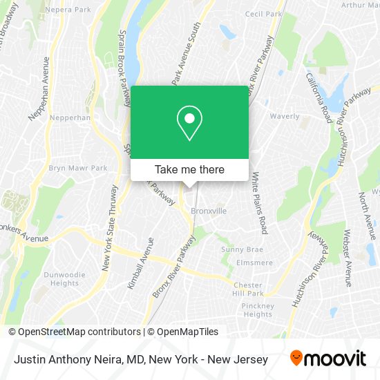 Justin Anthony Neira, MD map