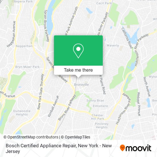 Mapa de Bosch Certified Appliance Repair