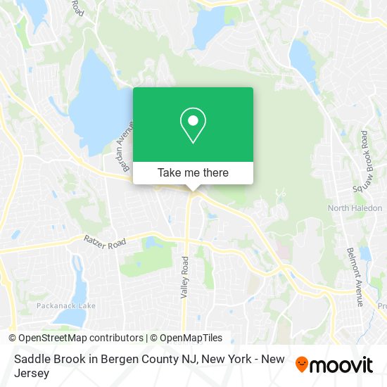 Saddle Brook in Bergen County NJ map