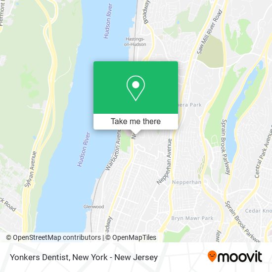 Yonkers Dentist map