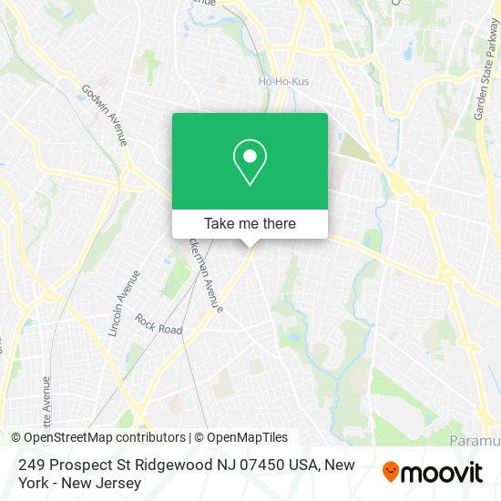 249 Prospect St Ridgewood NJ 07450 USA map
