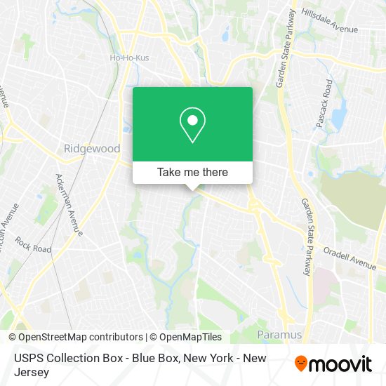 Mapa de USPS Collection Box - Blue Box