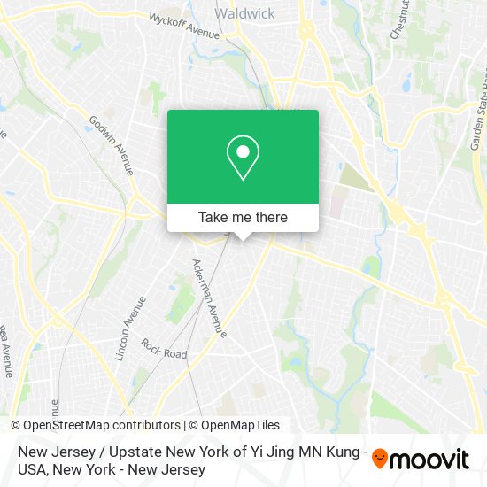 New Jersey / Upstate New York of Yi Jing MN Kung - USA map