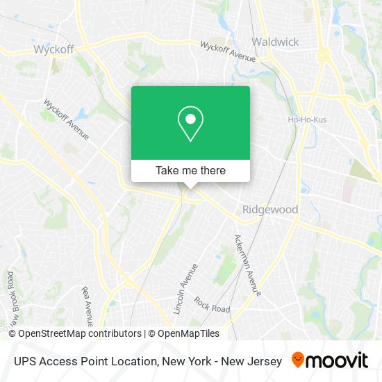 UPS Access Point Location map