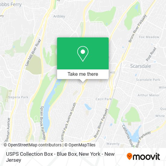 USPS Collection Box - Blue Box map