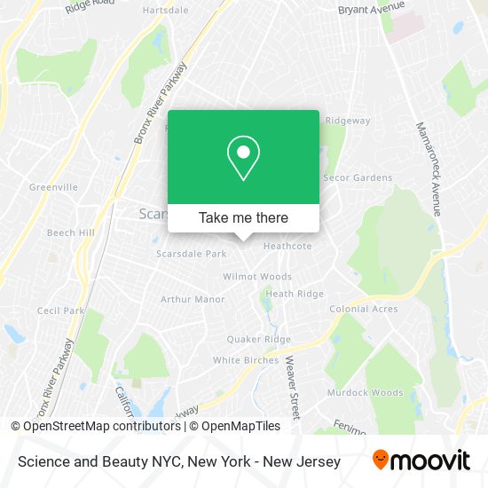 Science and Beauty NYC map