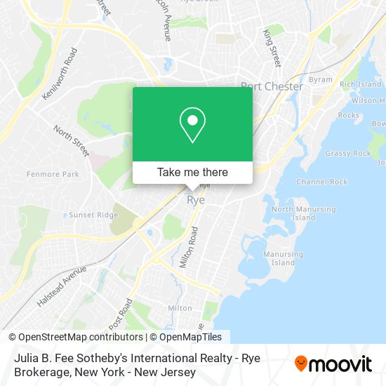 Mapa de Julia B. Fee Sotheby's International Realty - Rye Brokerage