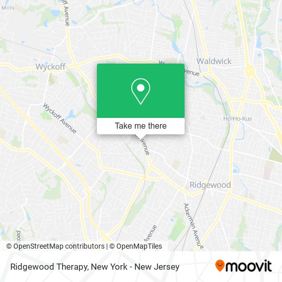 Ridgewood Therapy map