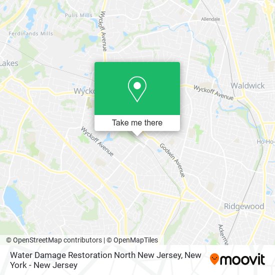 Mapa de Water Damage Restoration North New Jersey