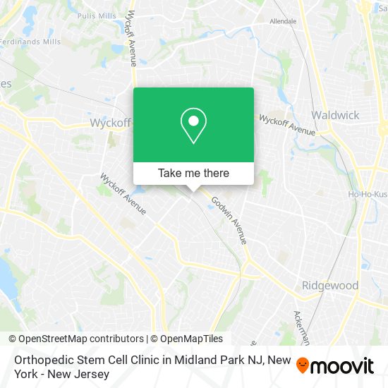 Orthopedic Stem Cell Clinic in Midland Park NJ map