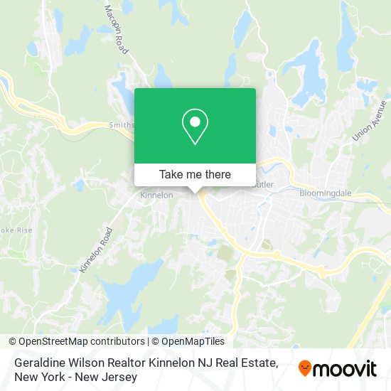 Mapa de Geraldine Wilson Realtor Kinnelon NJ Real Estate