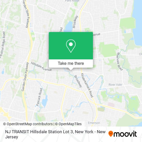 Mapa de NJ TRANSIT Hillsdale Station Lot 3