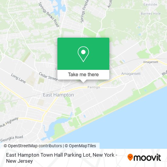 East Hampton Town Hall Parking Lot map