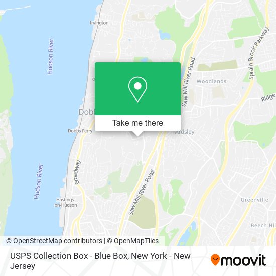 USPS Collection Box - Blue Box map