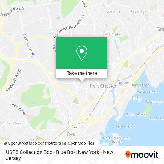 USPS Collection Box - Blue Box map