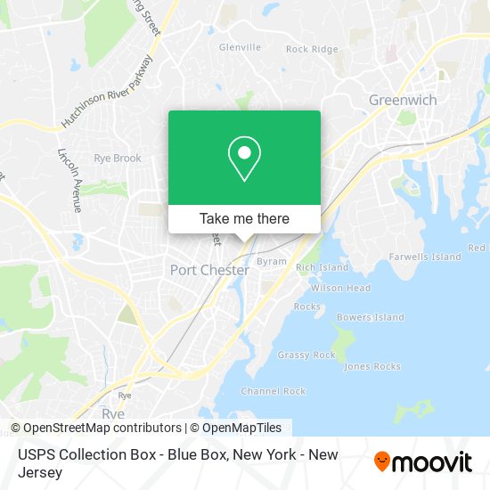 Mapa de USPS Collection Box - Blue Box